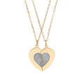Break Apart Heart Necklace Set (Engraving)